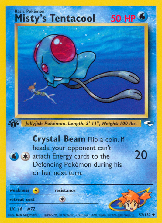 Misty's Tentacool 57/132 Uncommon | Gym Heroes | Pokemon Card