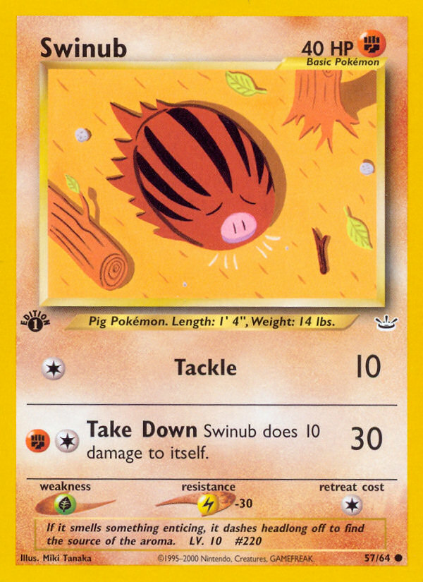 Swinub 57/64 Common | Neo Revelation | Pokemon Card