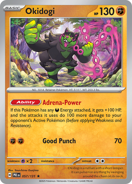 Okidogi 57/131 Rare Holo | Prismatic Evolutions | Pokemon Card
