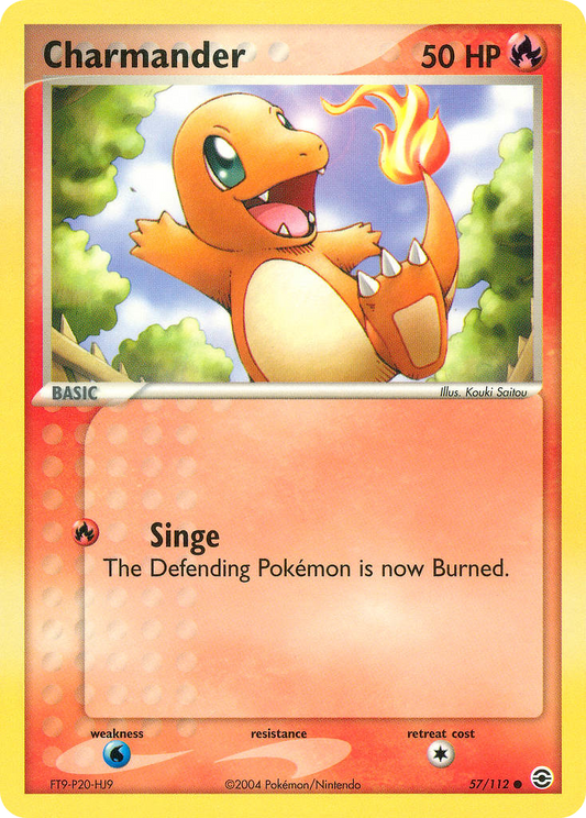 Charmander 57/112 Common | FireRed & LeafGreen | Pokemon Card