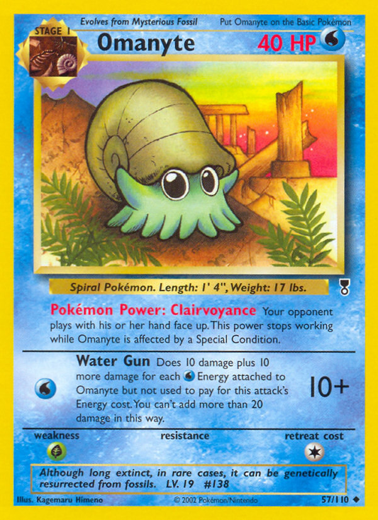 Omanyte 57/110 Uncommon | Legendary Collection | Pokemon Card