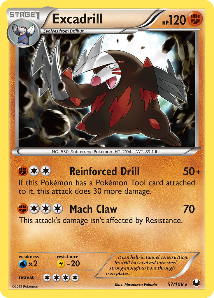 Excadrill 57/108 Rare | Dark Explorers | Pokemon Card