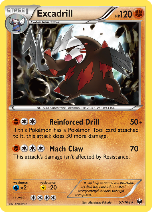 Excadrill 57/108 Rare | Dark Explorers | Pokemon Card