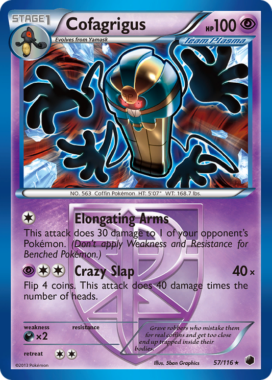Cofagrigus 57/116 Rare | Plasma Freeze | Pokemon Card