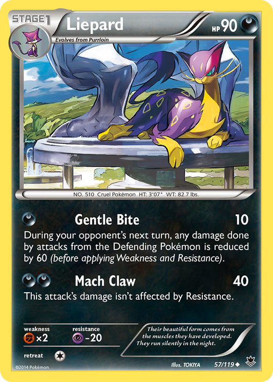 Liepard 57/119 Uncommon | Phantom Forces | Pokemon Card