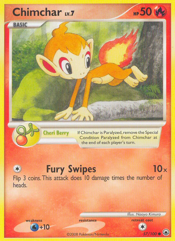 Chimchar 57/100 Common | Majestic Dawn | Pokemon Card
