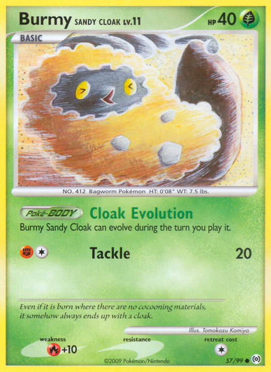 Burmy Sandy Cloak 57/99 Common | Arceus | Pokemon Card