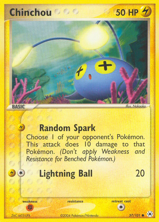Chinchou 57/101 Common | Hidden Legends | Pokemon Card