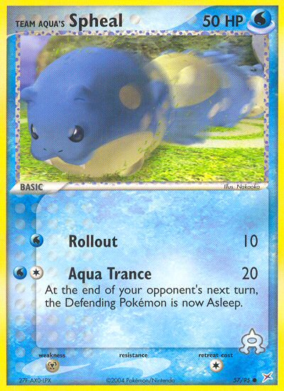 Team Aqua's Spheal 57/95 Common | Team Magma vs Team Aqua | Pokemon Card