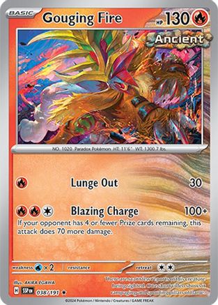 Gouging Fire 38/191 Reverse Holo | Surging Sparks | Pokemon Card