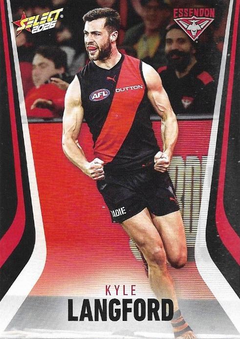 Kyle Langford #58 Essendon Bombers | 2026 Select AFL Footy Stars | Trading Card