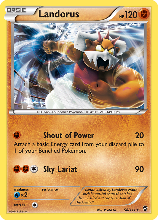 Landorus 58/111 Rare Holo | Furious Fists | Pokemon Card