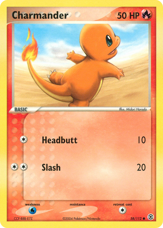 Charmander 58/112 Common | FireRed & LeafGreen | Pokemon Card