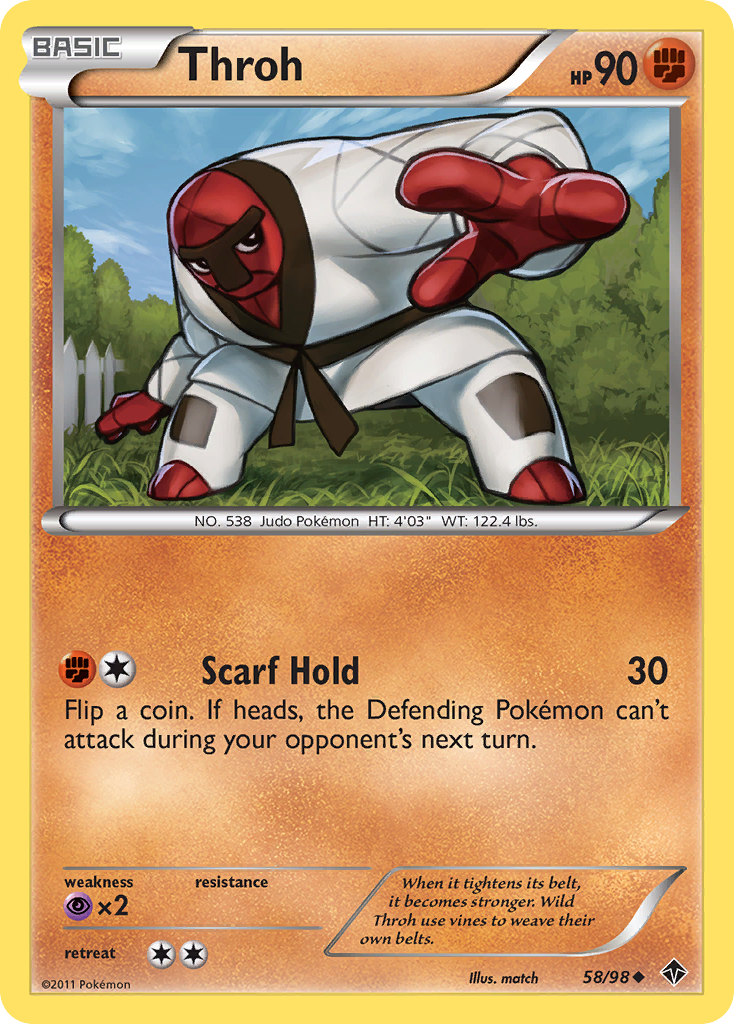 Throh 58/98 Uncommon | Emerging Powers | Pokemon Card