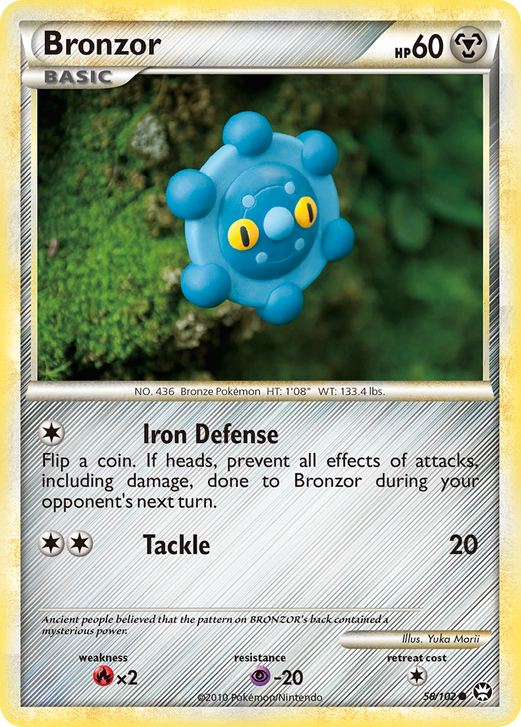 Bronzor 58/102 Common | HS—Triumphant | Pokemon Card