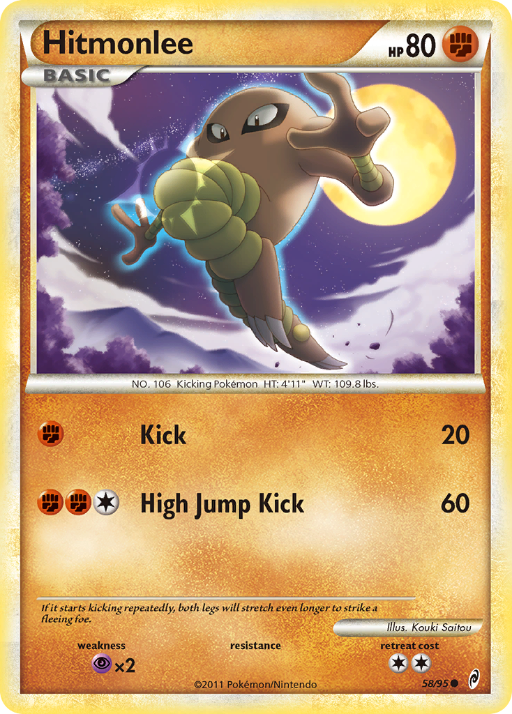 Hitmonlee 58/95 Common | Call of Legends | Pokemon Card