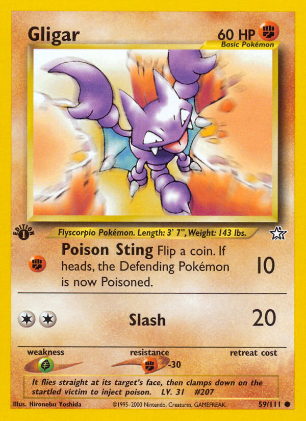 Gligar 59/111 Common | Neo Genesis | Pokemon Card