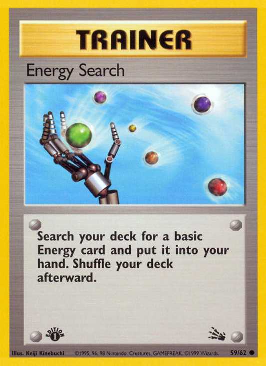 Energy Search 59/62 Common | Fossil | Pokemon Card