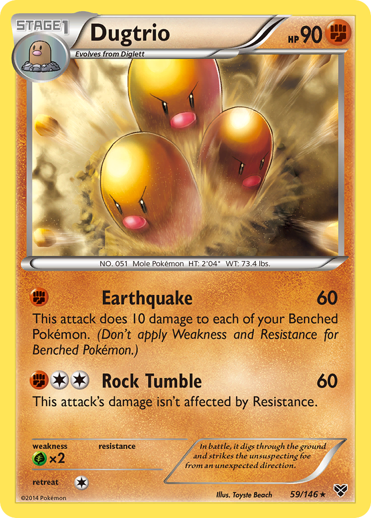 Dugtrio 59/146 Rare | XY | Pokemon Card