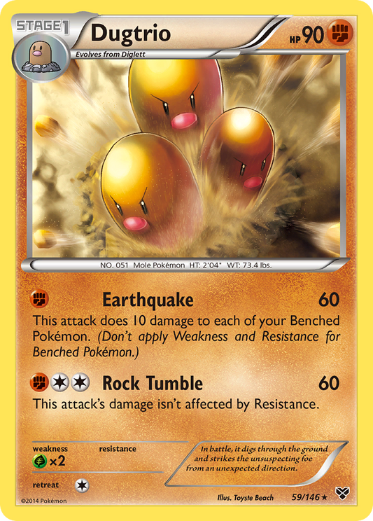 Dugtrio 59/146 Rare | XY | Pokemon Card