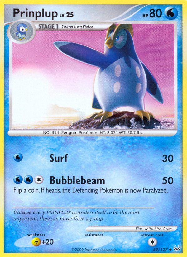 Prinplup 59/127 Uncommon | Platinum | Pokemon Card