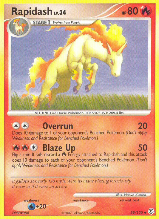 Rapidash 59/130 Uncommon | Diamond & Pearl | Pokemon Card