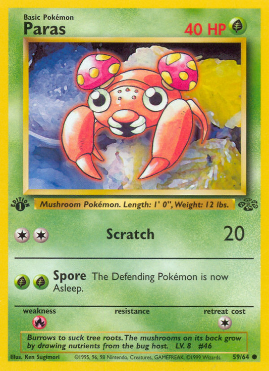 Paras 59/64 Common | Jungle | Pokemon Card