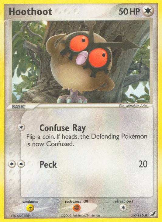 Hoothoot 59/115 Common | Unseen Forces | Pokemon Card