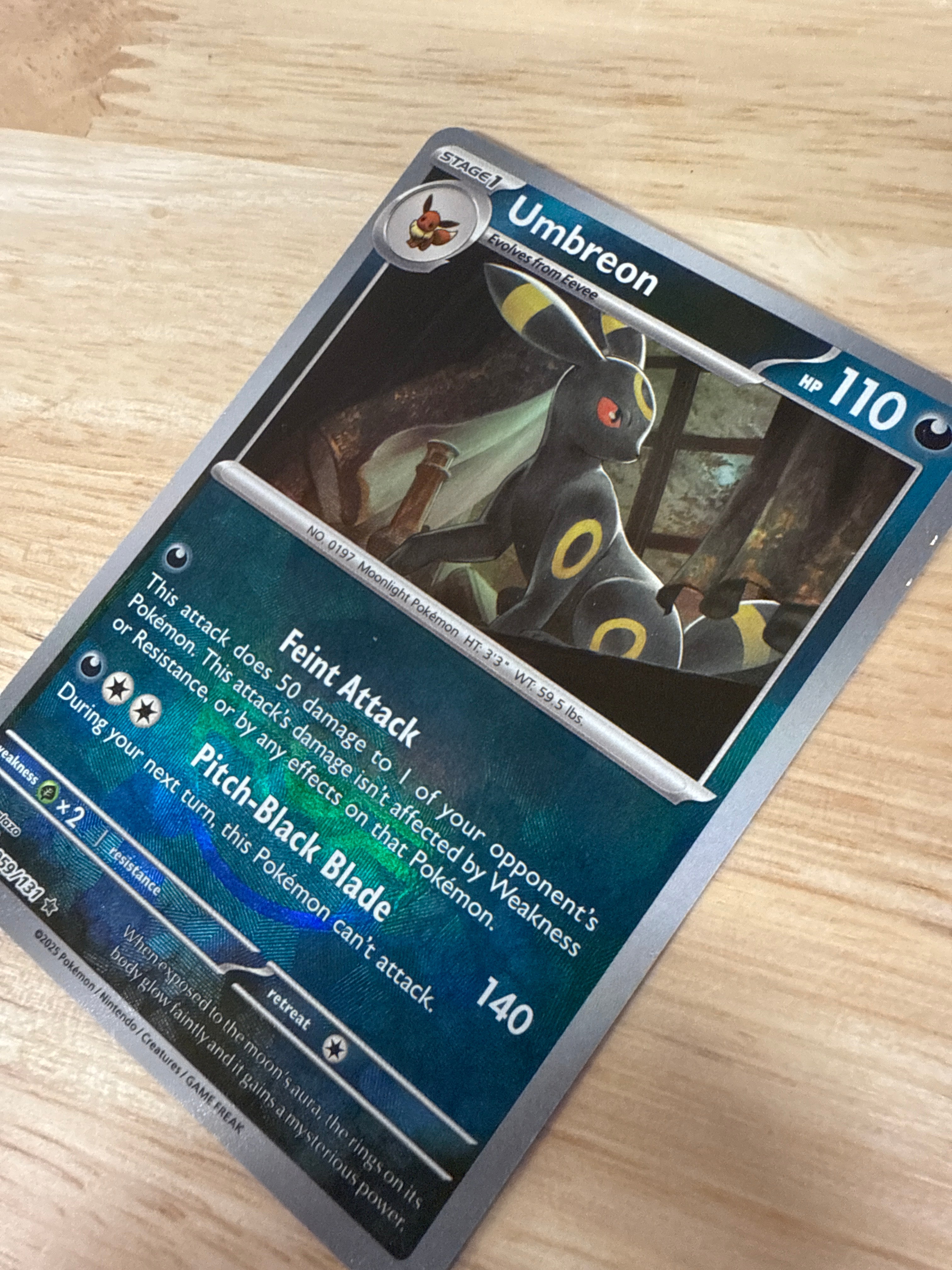Umbreon 59/131 Pokeball Holo | Prismatic Evolutions | Pokemon Card ...