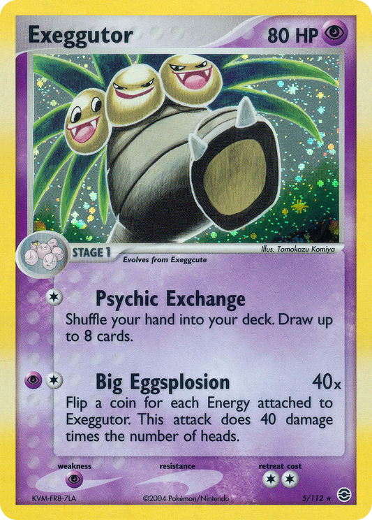 Exeggutor 5/112 Rare Holo | FireRed & LeafGreen | Pokemon Card