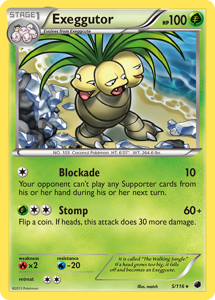 Exeggutor 5/116 Rare | Plasma Freeze | Pokemon Card