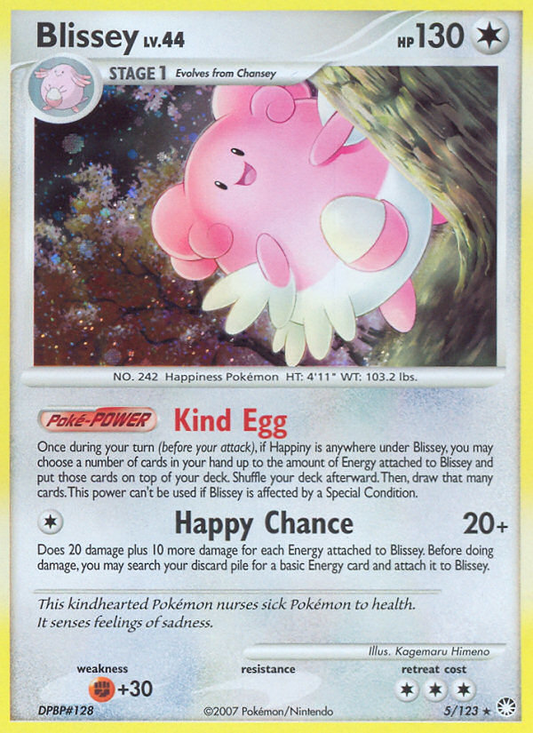 Blissey 5/123 Rare Holo | Mysterious Treasures | Pokemon Card