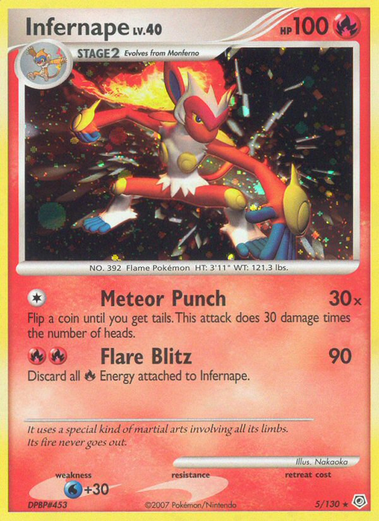Infernape 5/130 Rare Holo | Diamond & Pearl | Pokemon Card