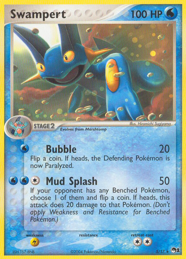 Swampert 5/17 Rare | POP Series 1 | Pokemon Card