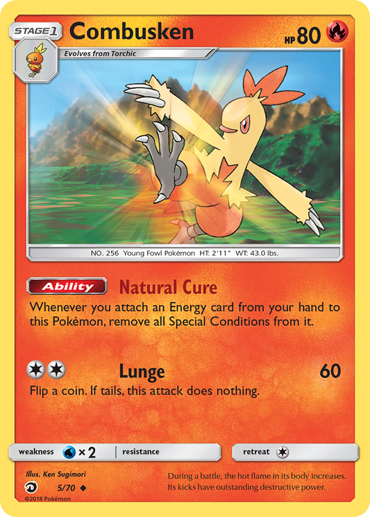 Combusken 5/70 Uncommon | Dragon Majesty | Pokemon Card