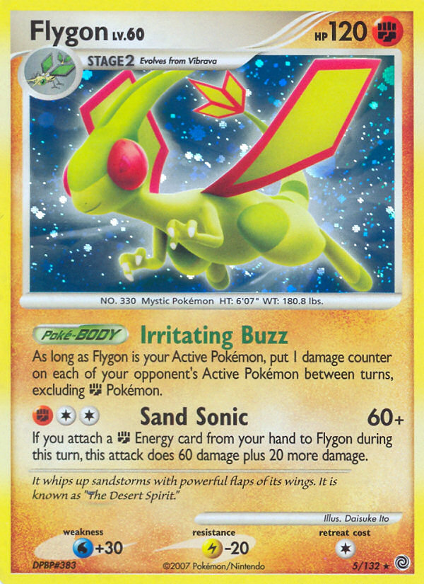 Flygon 5/132 Rare Holo | Secret Wonders | Pokemon Card