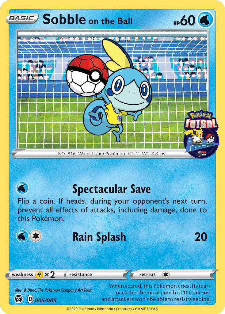 Sobble on the Ball 5/5  | Pokémon Futsal Collection | Pokemon Card