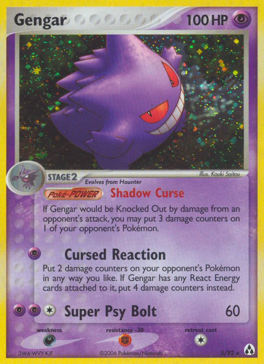 Gengar 5/92 Rare Holo | Legend Maker | Pokemon Card