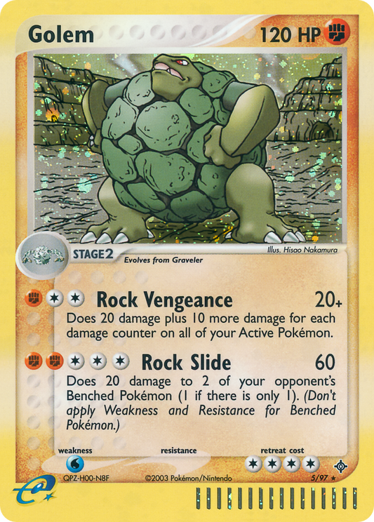 Golem 5/97 Rare Holo | Dragon | Pokemon Card