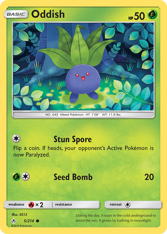 Oddish 5/214 Common | Unbroken Bonds | Pokemon Card