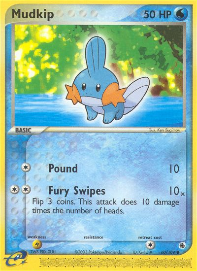 Mudkip 60/109 Common | Ruby & Sapphire | Pokemon Card