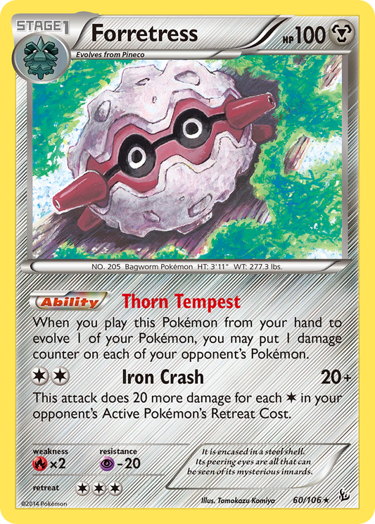 Forretress 60/106 Rare | Flashfire | Pokemon Card