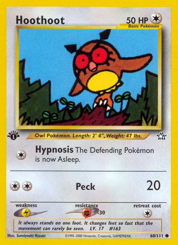 Hoothoot 60/111 Common | Neo Genesis | Pokemon Card