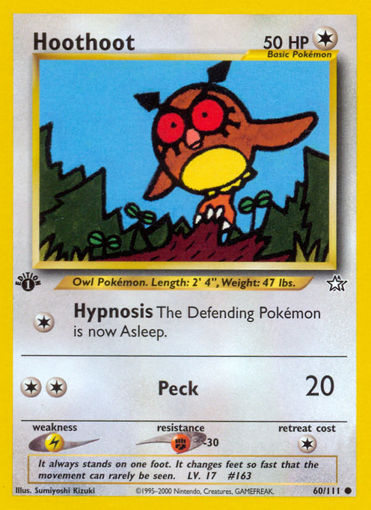Hoothoot 60/111 Common | Neo Genesis | Pokemon Card