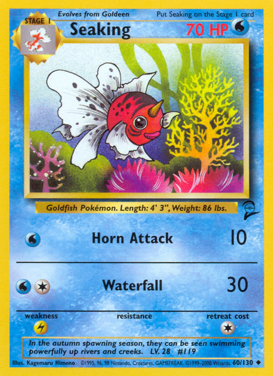 Seaking 60/130 Uncommon | Base Set 2 | Pokemon Card