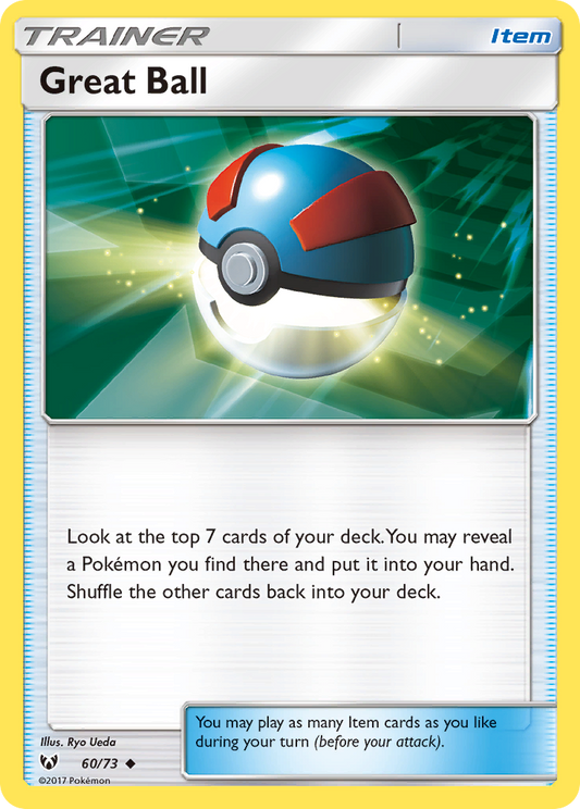 Great Ball 60/73 Uncommon | Shining Legends | Pokemon Card