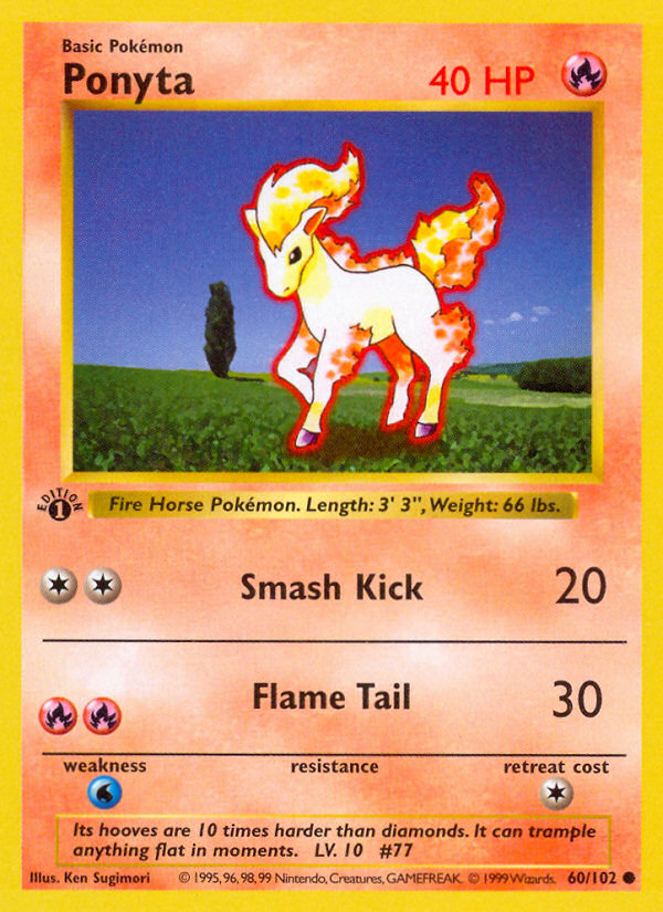 Ponyta 60/102 Common | Base | Pokemon Card