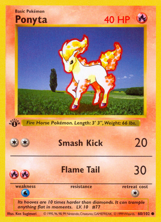 Ponyta 60/102 Common | Base | Pokemon Card