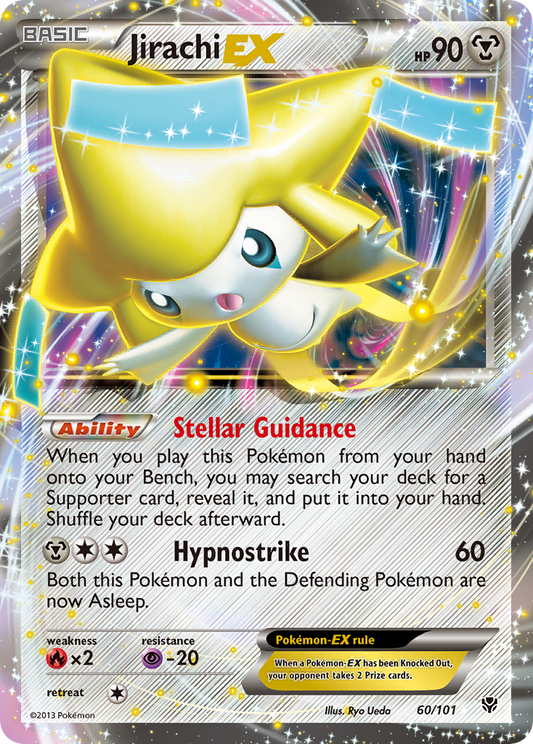 Jirachi-EX 60/101 Rare Holo EX | Plasma Blast | Pokemon Card