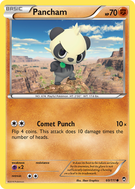 Pancham 60/111 Common | Furious Fists | Pokemon Card